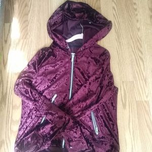 Warrior Burgundy Crushed Velvet Sweatshirt
